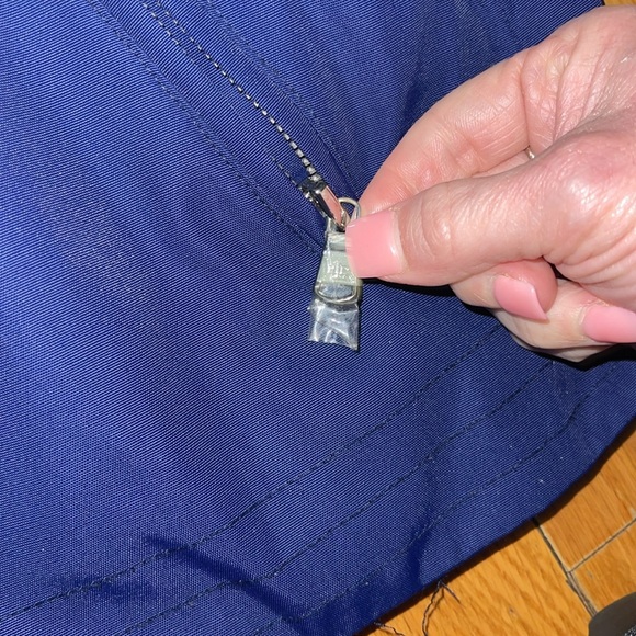 Lauren Ralph Lauren size medium Royal Blue zip up moto style jacket - Picture 9 of 10